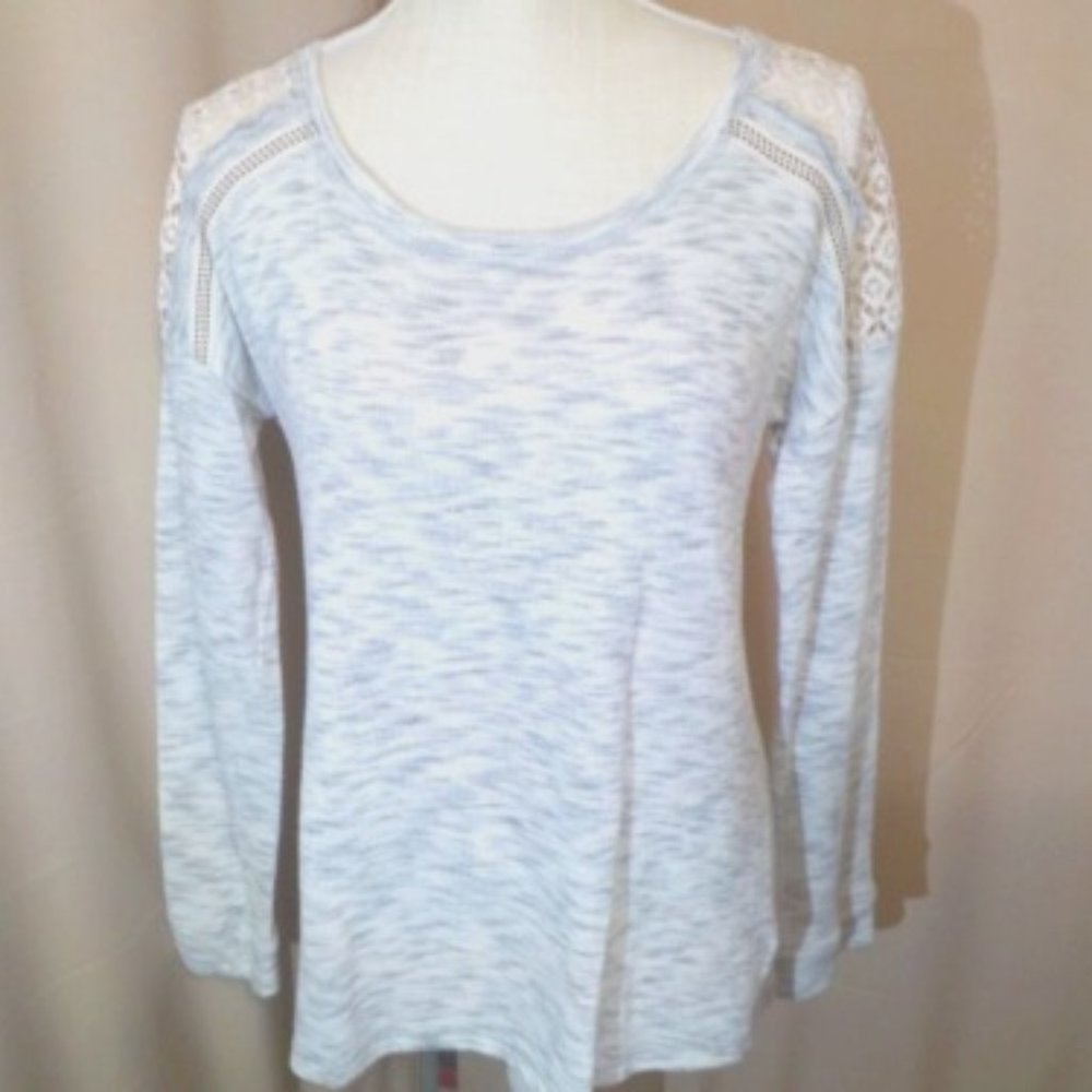 Maurices Women's Thermal Texture & Lace Blouse Size M